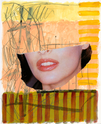 her lips digital print