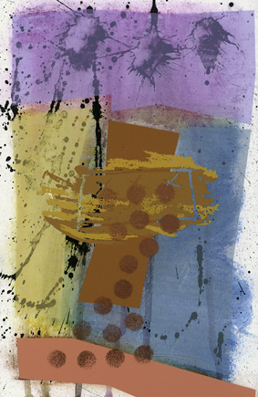 pochoir and digital print